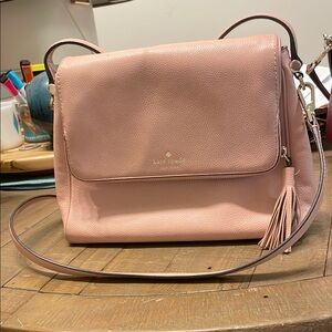 Kate Spade Pink Crossbody Bag with Tassel Detail